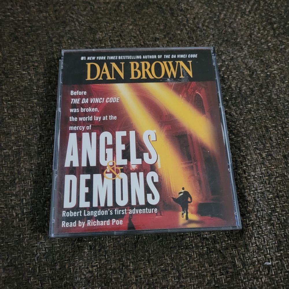 Dan Brown Angels & Demons Audiobook CD Set 6-Disc Abridged Richard Poe Excellent